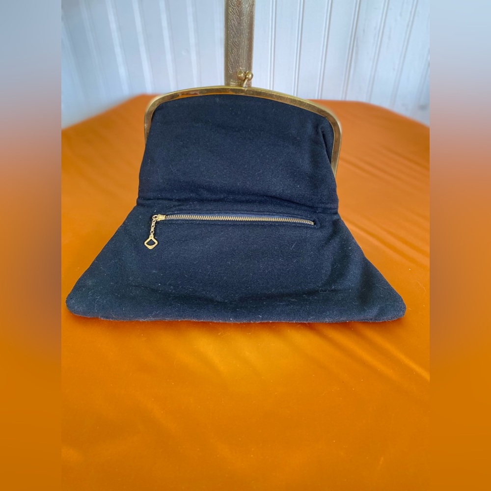 VINTAGE 60's black/blue clutch
